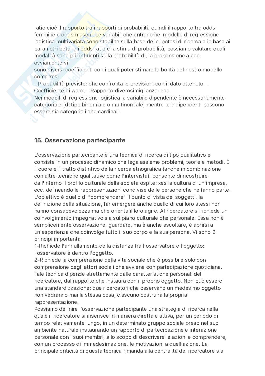 Domande e risposte esame Metodologia della ricerca sociale e analisi dei consumi Pag. 21
