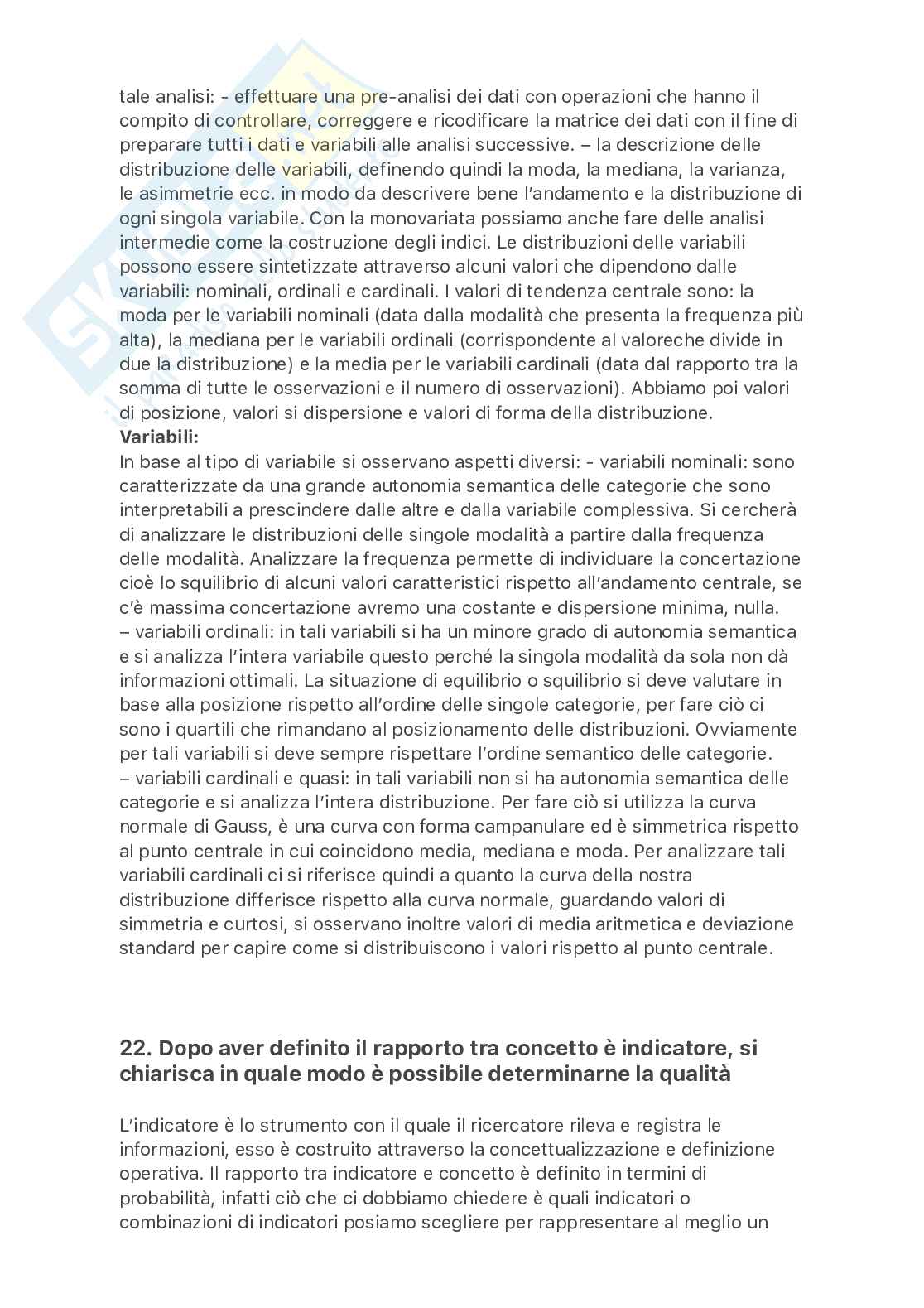 Domande e risposte esame Metodologia della ricerca sociale e analisi dei consumi Pag. 31