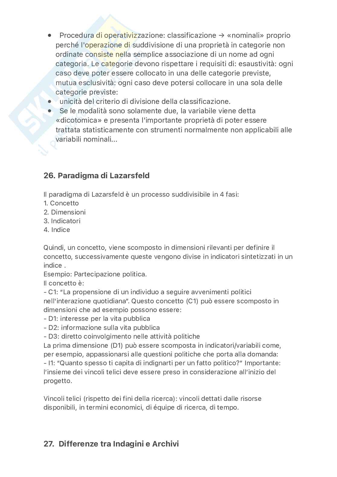 Domande e risposte esame Metodologia della ricerca sociale e analisi dei consumi Pag. 36