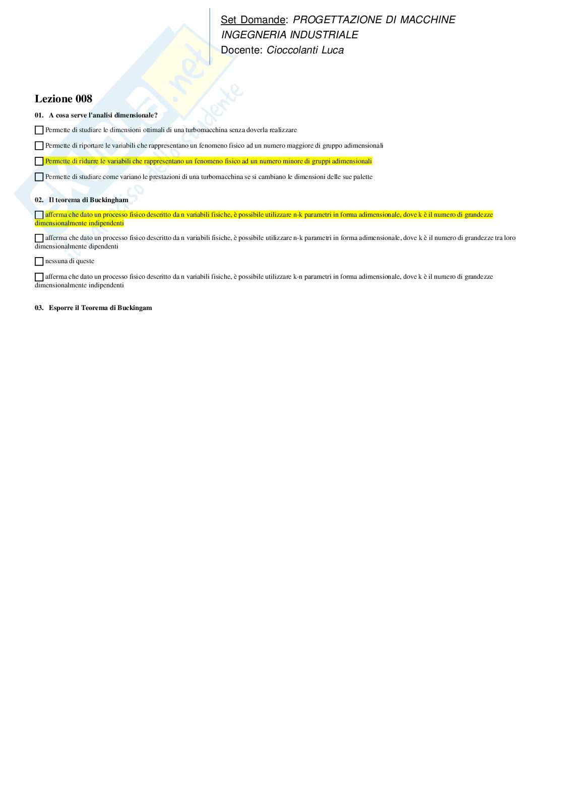 Paniere Progettazione di macchine Pag. 11