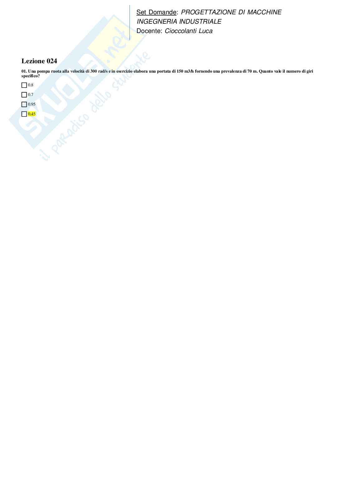 Paniere Progettazione di macchine Pag. 31