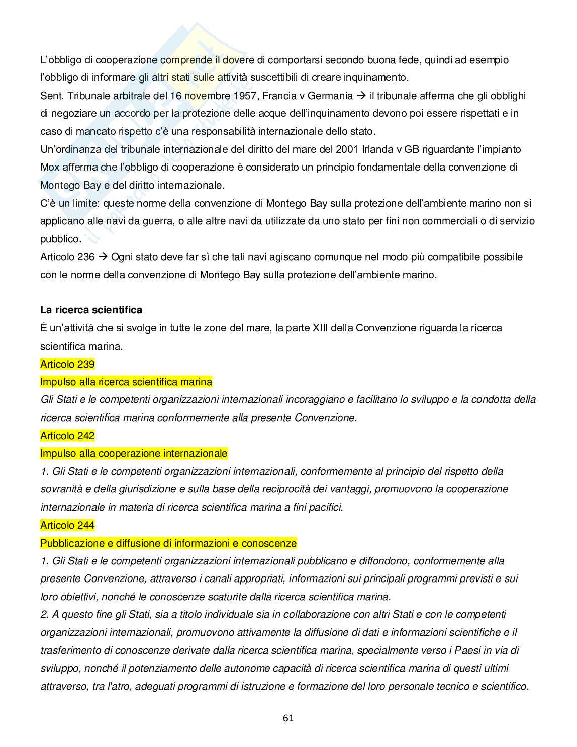 Diritto internazionale Pag. 61