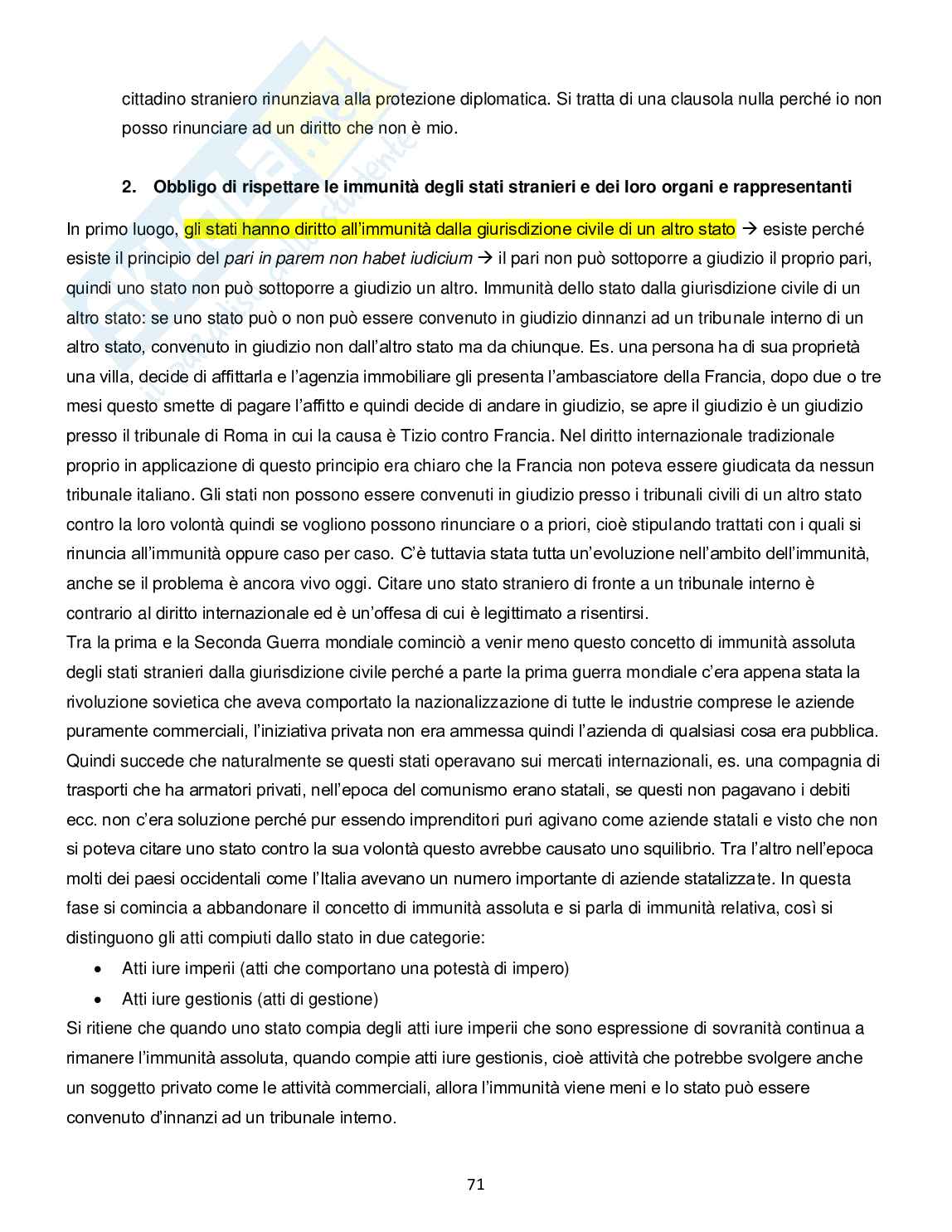Diritto internazionale Pag. 71
