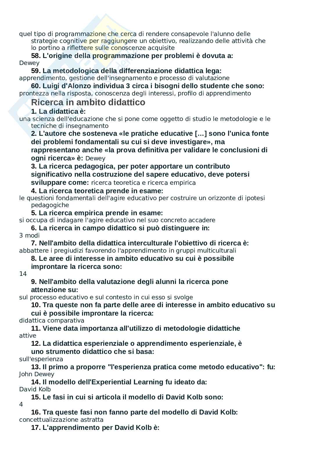 Paniere Metodologie e tecnologie per la ricerca in ambito didattico motorio. Aggiornato e completo. In ordine  Pag. 6