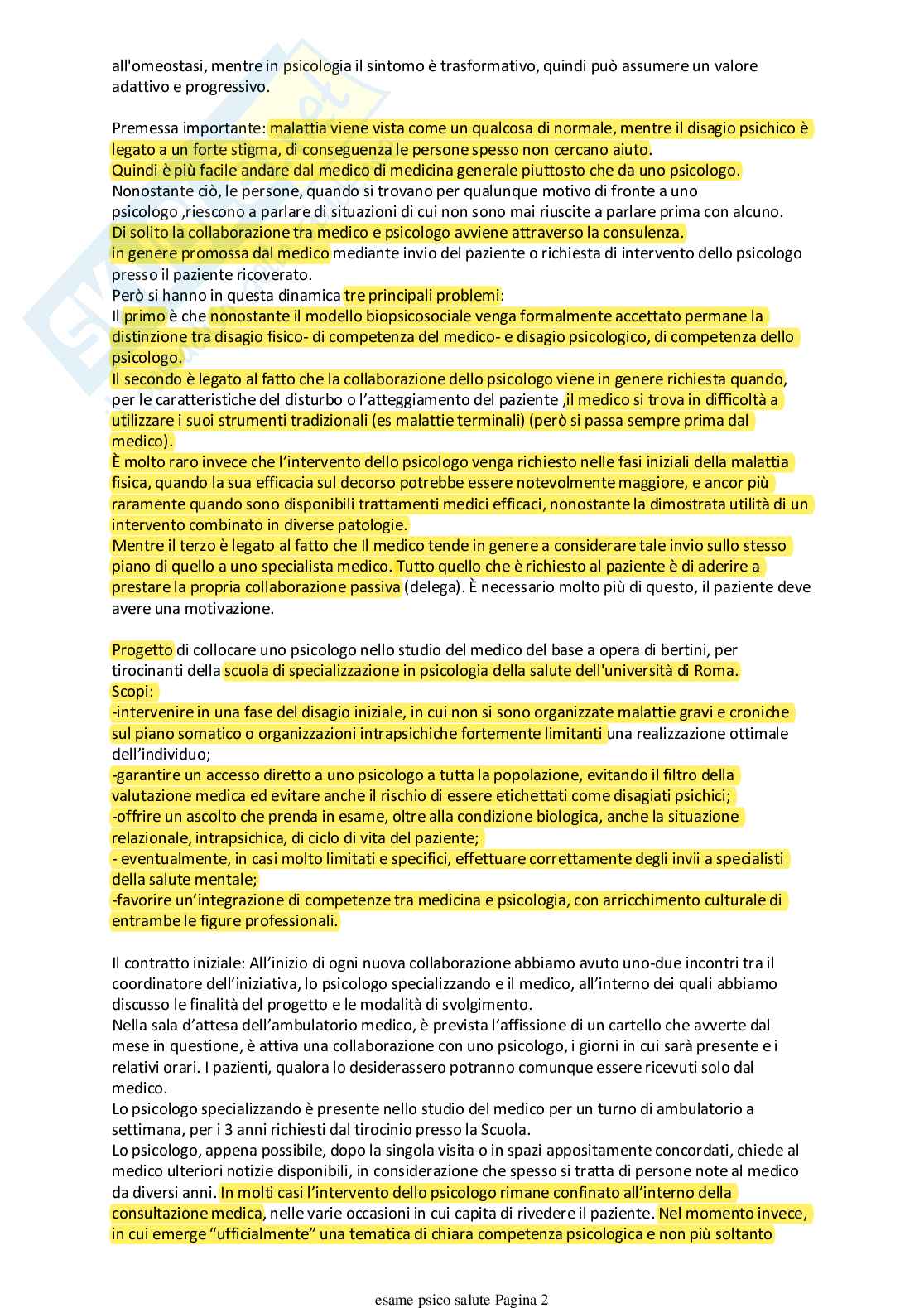 Ripasso per esame Psicologia della salute Pag. 2