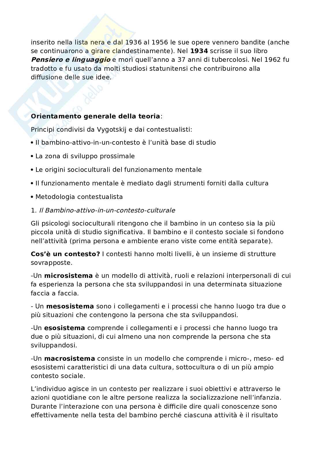 Teorie dello sviluppo: Piaget (Stadi cognitivi), Freud, Erikson e Vygotskij Pag. 51