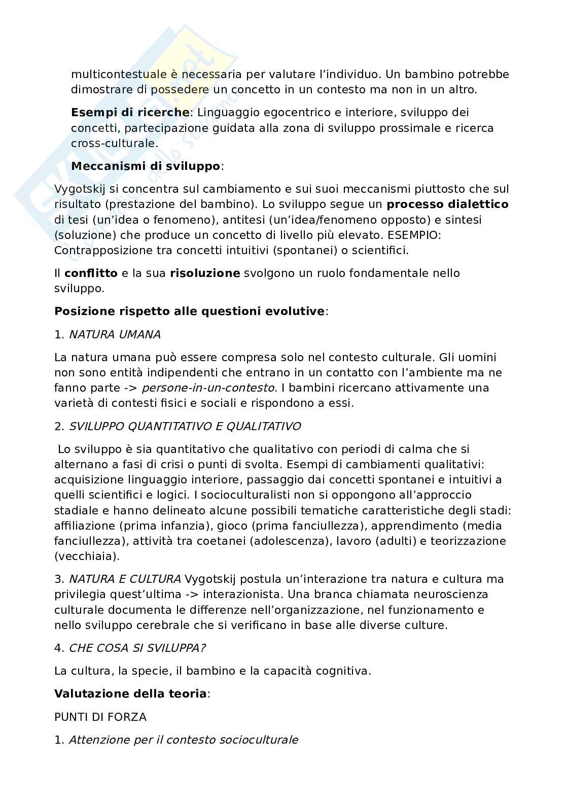 Teorie dello sviluppo: Piaget (Stadi cognitivi), Freud, Erikson e Vygotskij Pag. 56