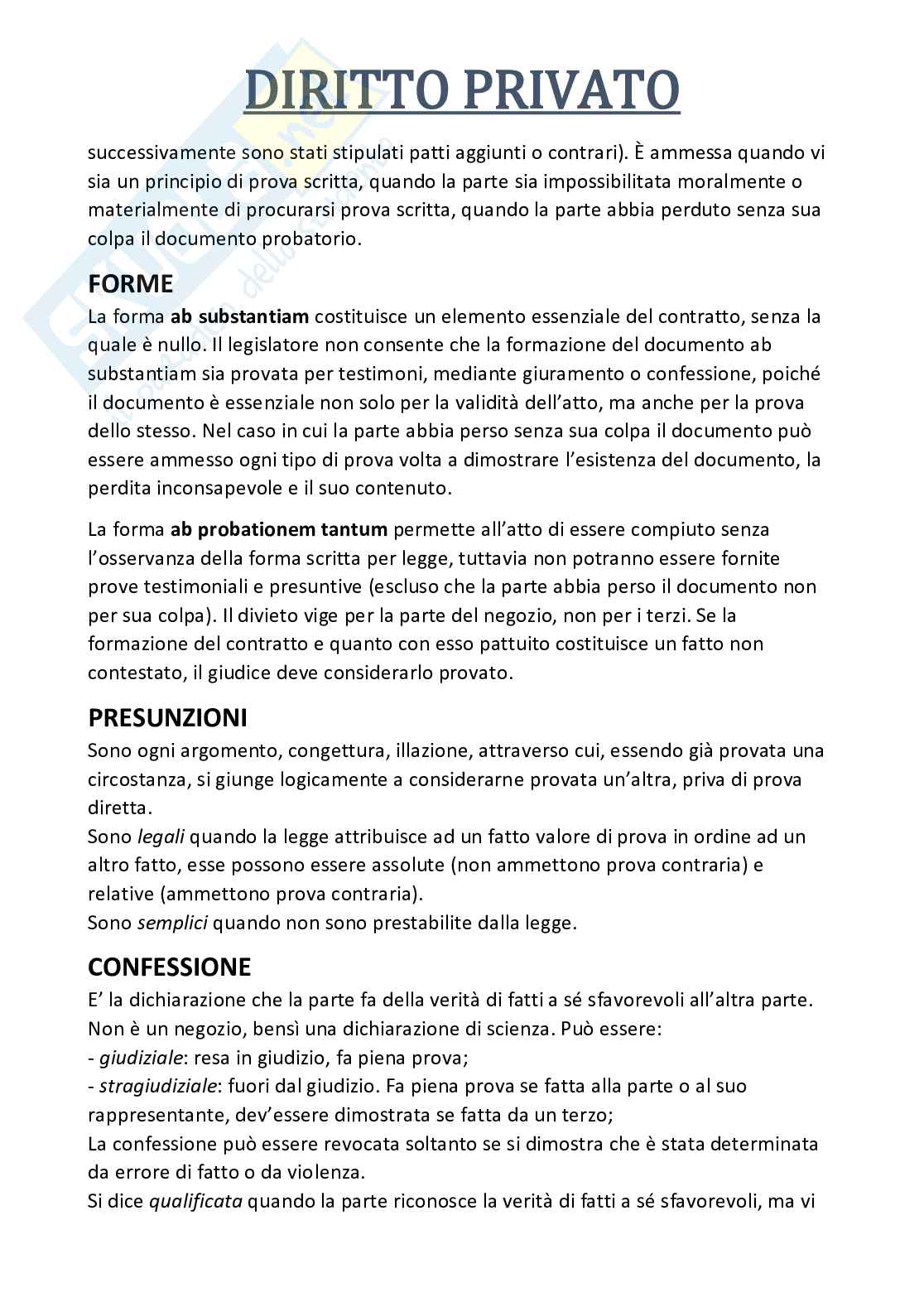 Riassunto esame Diritto privato, Prof. Ventura Luigi, libro consigliato Manuale di diritto privato, Torrente Pag. 31