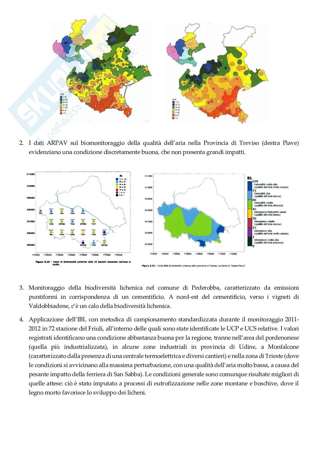 Biomonitoraggio dell'aria e del suolo Pag. 21