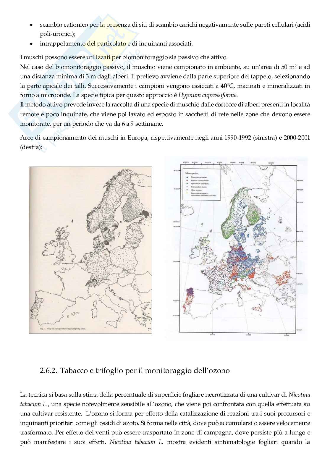 Biomonitoraggio dell'aria e del suolo Pag. 26
