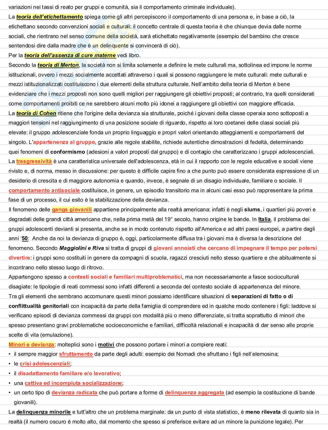 Appunti lezioni Criminologia  Pag. 36
