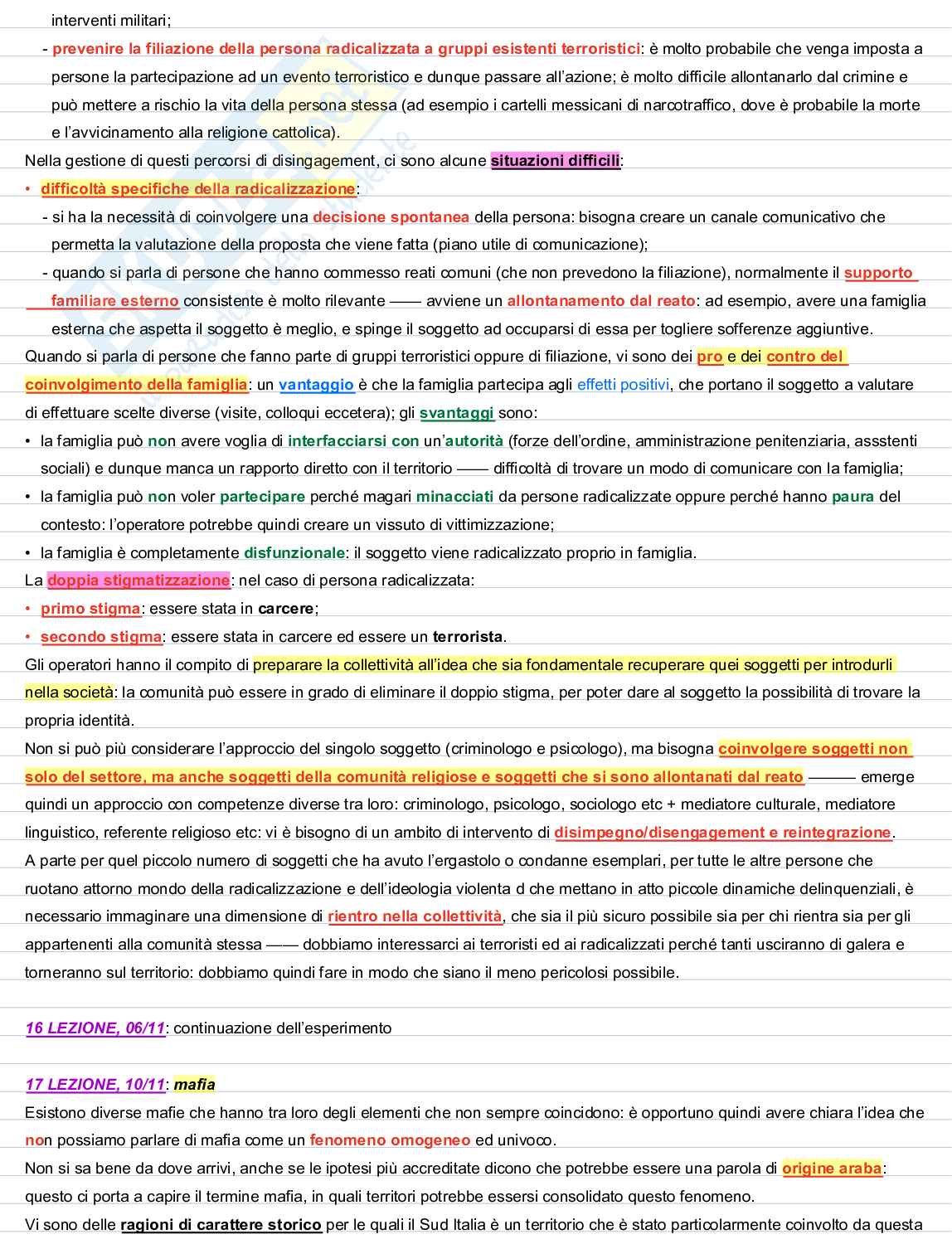 Appunti lezioni Criminologia  Pag. 46