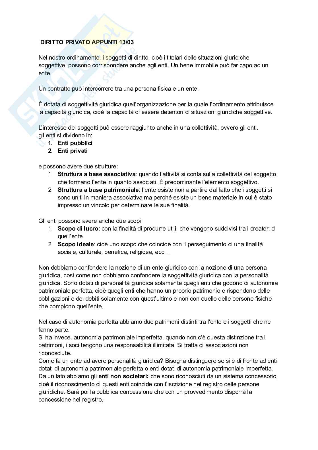 Appunti lezione Diritto privato  Pag. 16
