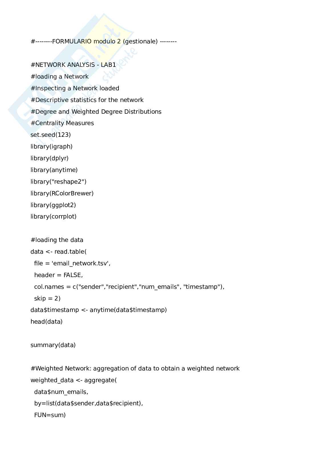Formulario parte GES di Business data analytics Pag. 1