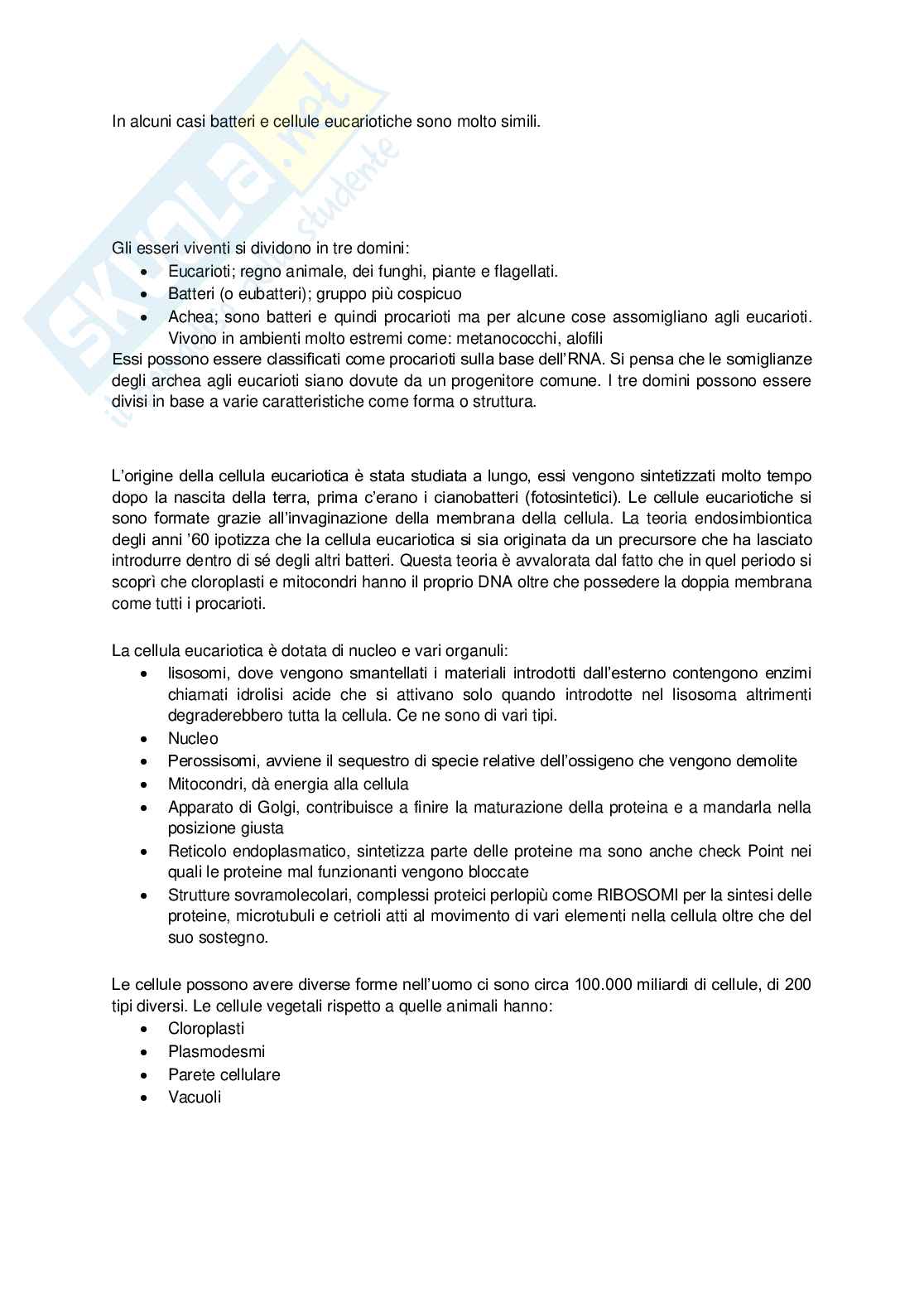 Corso di Citologia e istologia - parte 1 Pag. 2