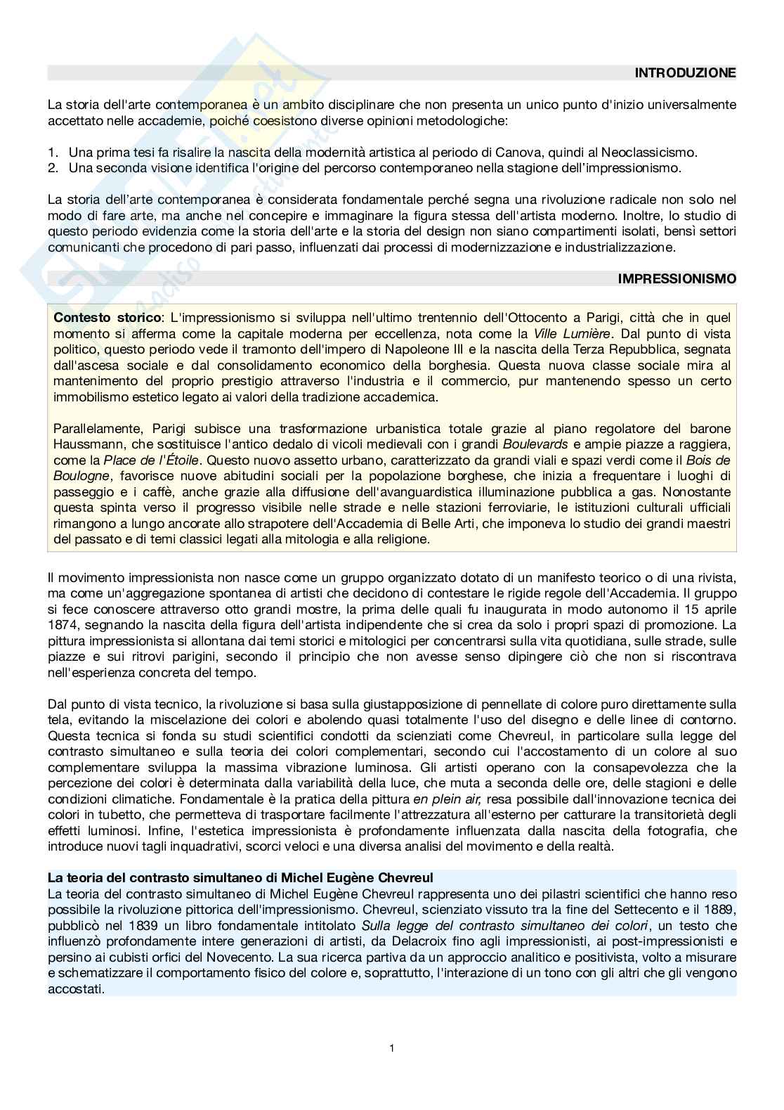 Riassunto esame Storia del design, Prof. Cicciarella Teresa Lucia, libro consigliato Manuale di storia del design , Dardi, Pasca  Pag. 1