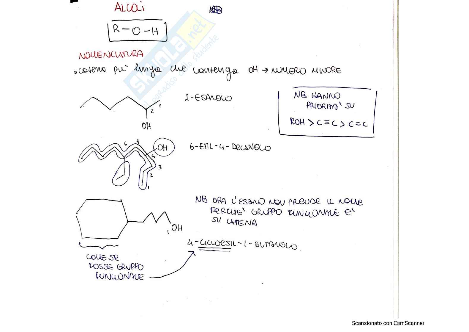 Alcoli e loro reazioni Pag. 1
