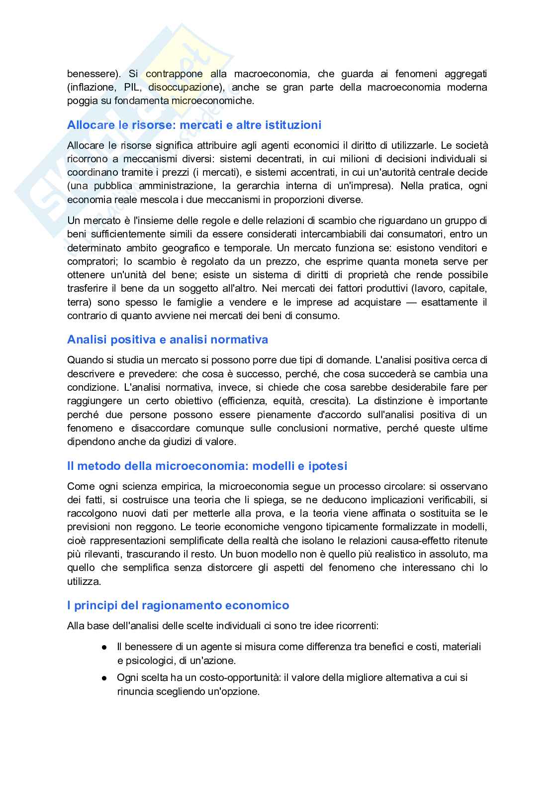 Schema discorsivo in preparazione all'esame di Microeconomia Pag. 2