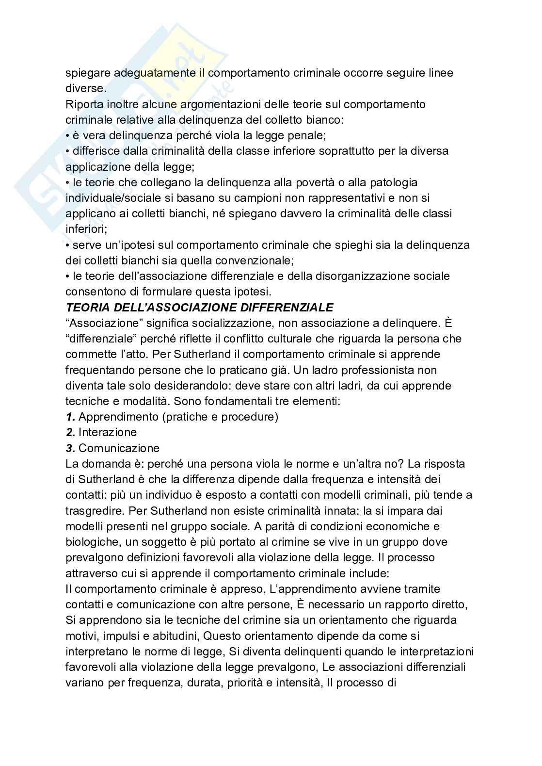Riassunto esame Criminologia e sociologia della devianza, Prof. Curti Sabina, libro consigliato Criminologia e sociologia della devianza, 5 edizione, Curti  Pag. 26