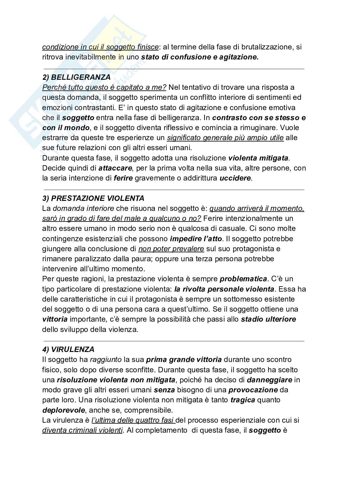 Riassunto esame Criminologia e sociologia della devianza, Prof. Curti Sabina, libro consigliato Criminologia e sociologia della devianza, 5 edizione, Curti  Pag. 46