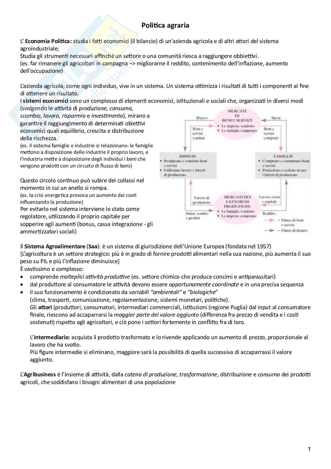 Politica agraria Pag. 1