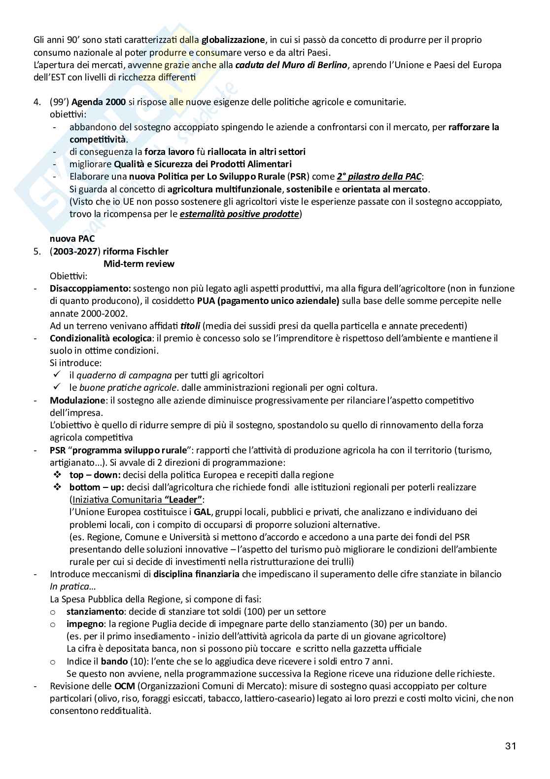 Politica agraria Pag. 31