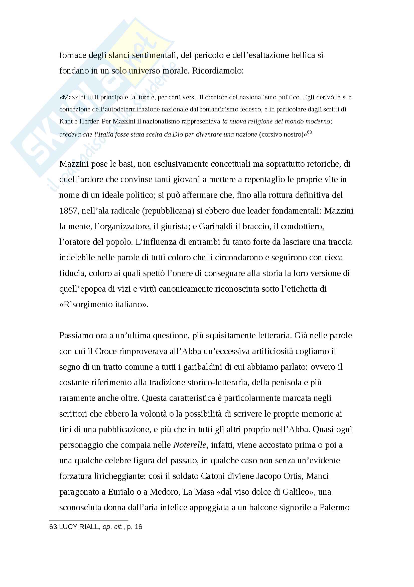Retorica e aneddotica patriottica nella narrazione dei Mille Pag. 41