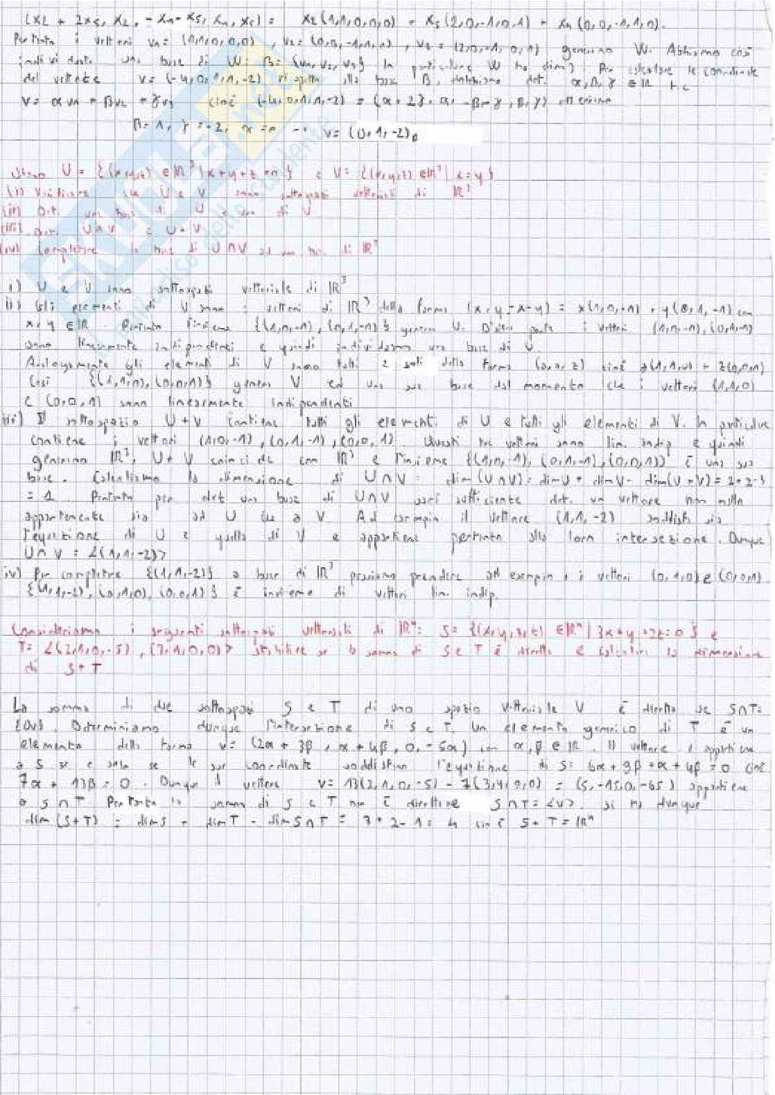 Esami svolti Algebra e geometria lineare Pag. 16