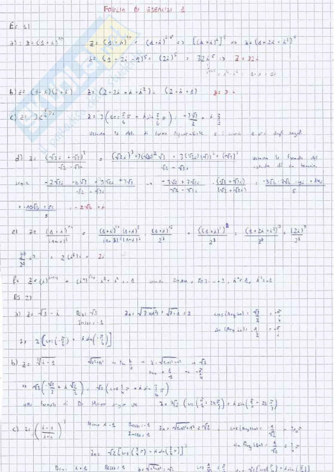 Esami svolti Algebra e geometria lineare Pag. 2