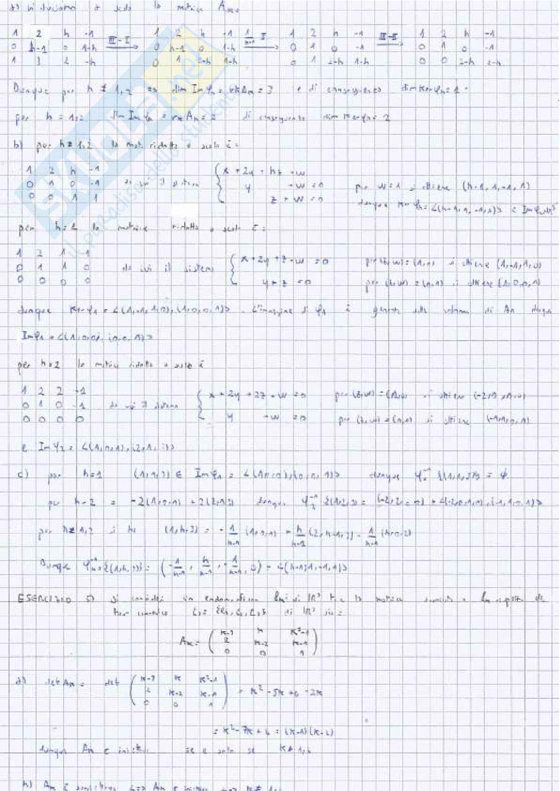 Esami svolti Algebra e geometria lineare Pag. 31