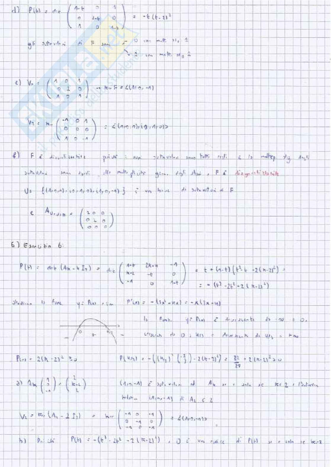 Esami svolti Algebra e geometria lineare Pag. 41