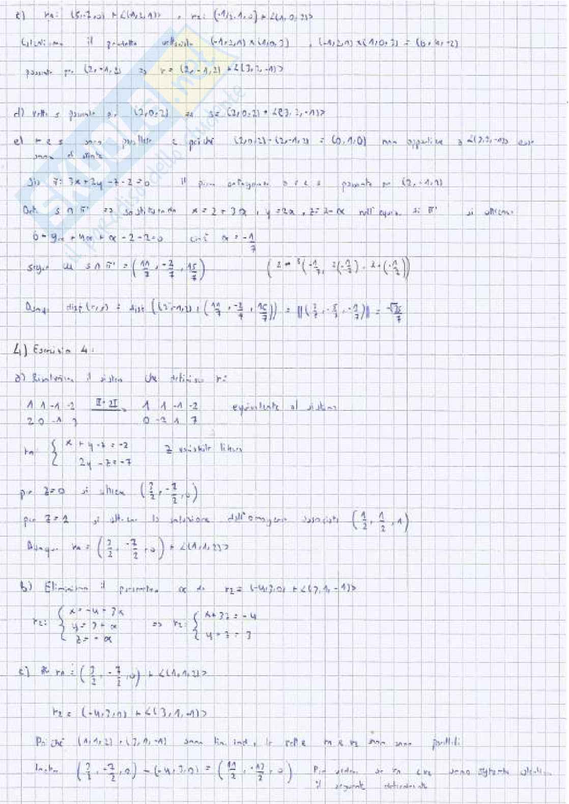 Esami svolti Algebra e geometria lineare Pag. 56