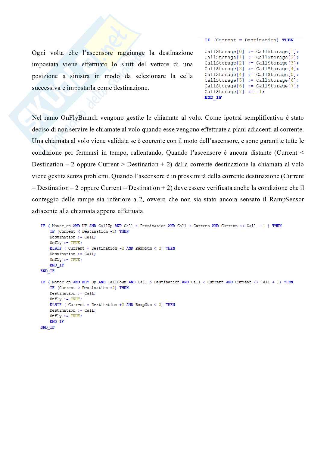 Controllo logico di un ascensore Pag. 6