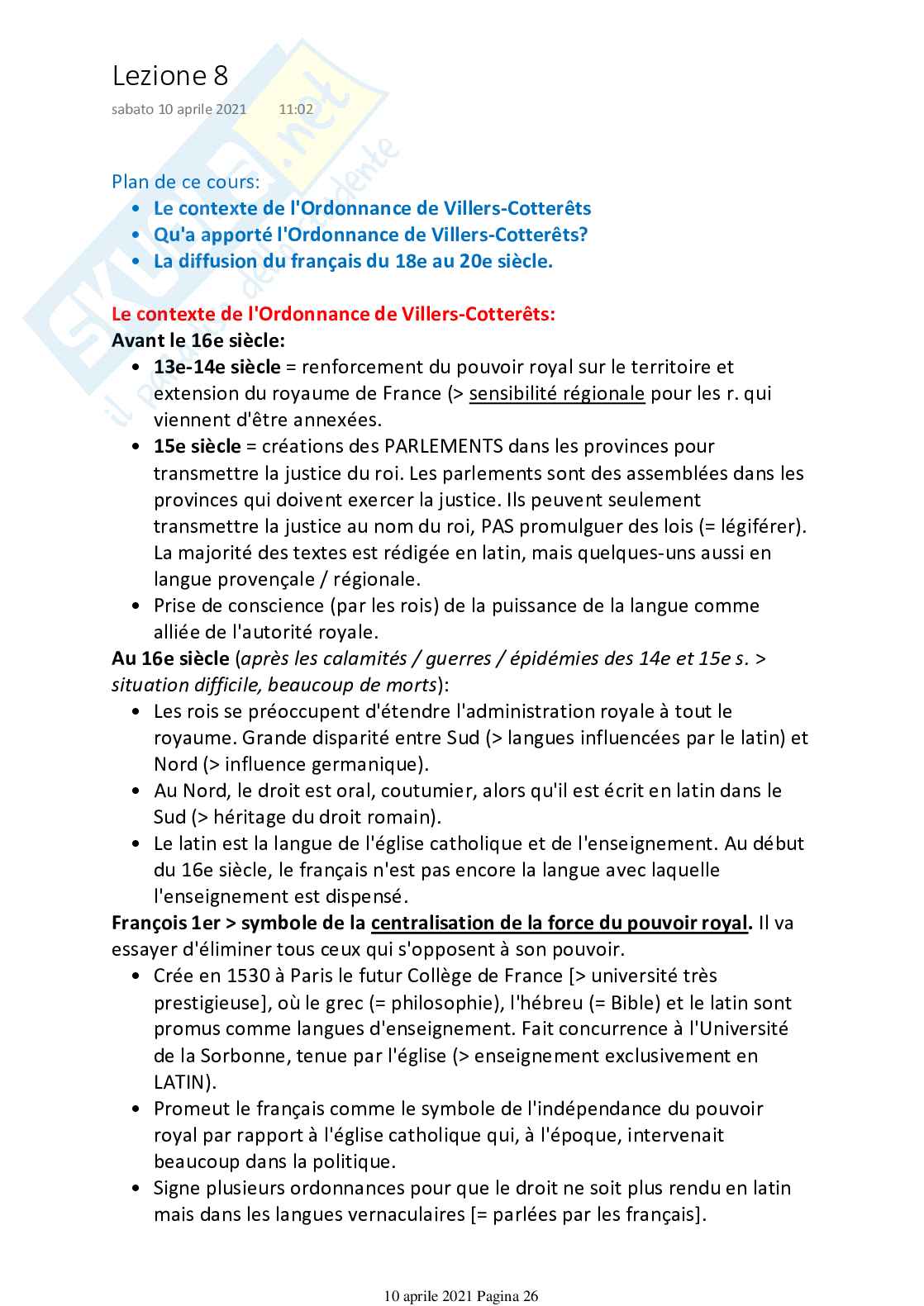 Appunti Linguistica Francese 2 Pag. 26