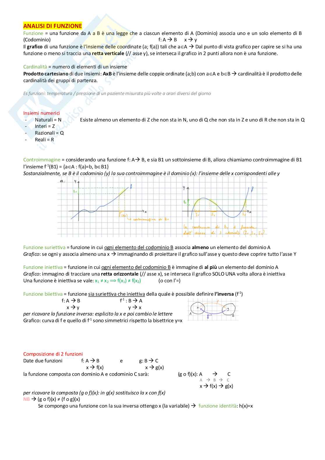Appunti Matematica e statistica Pag. 1