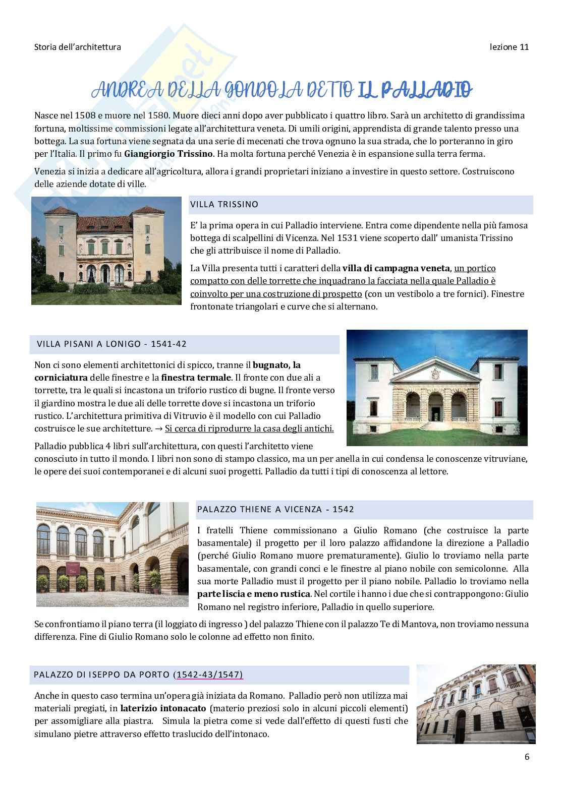 Appunti Storia dell'architettura - architettura veneta Pag. 6