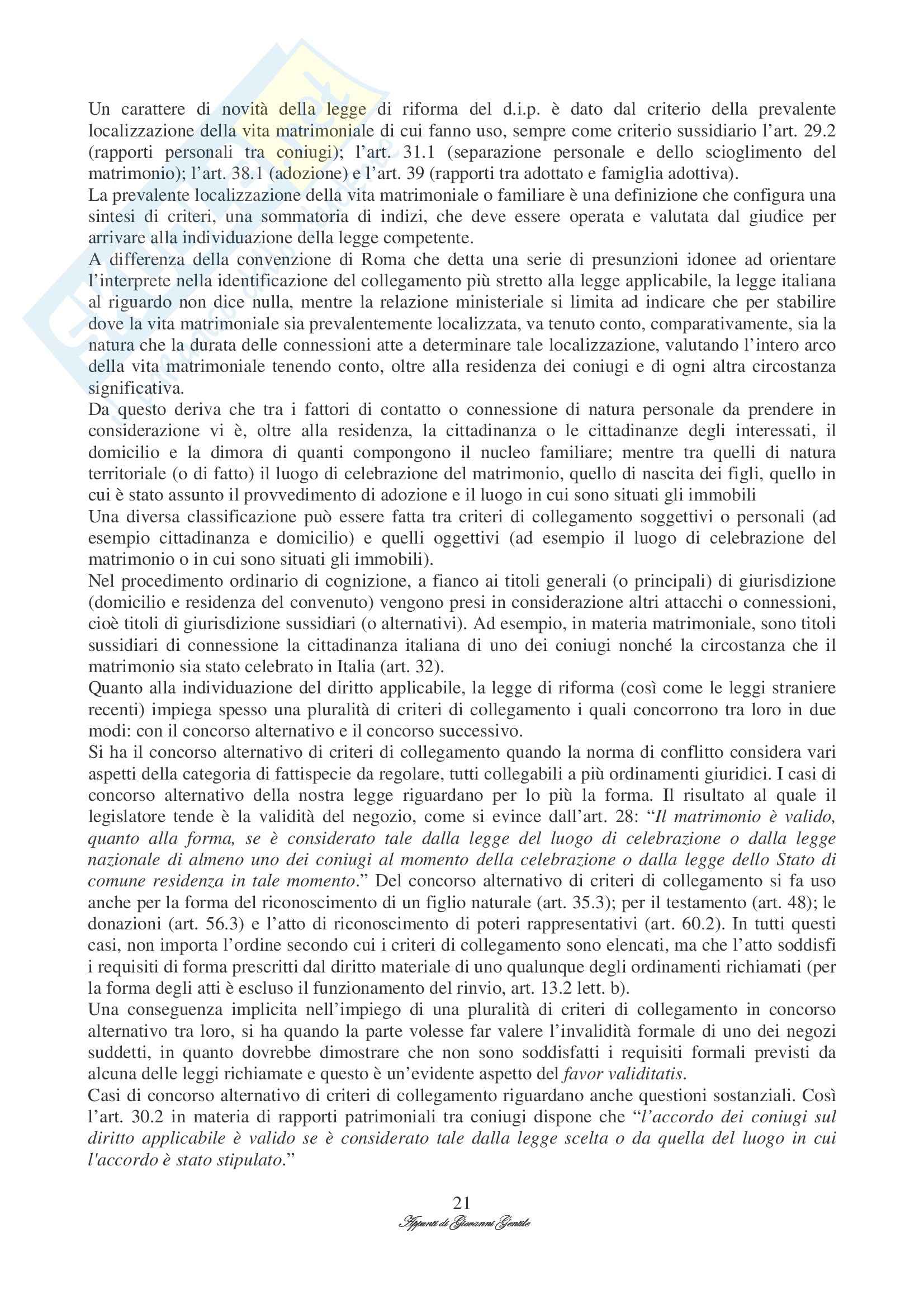 Diritto Internazionale Privato Pag. 21