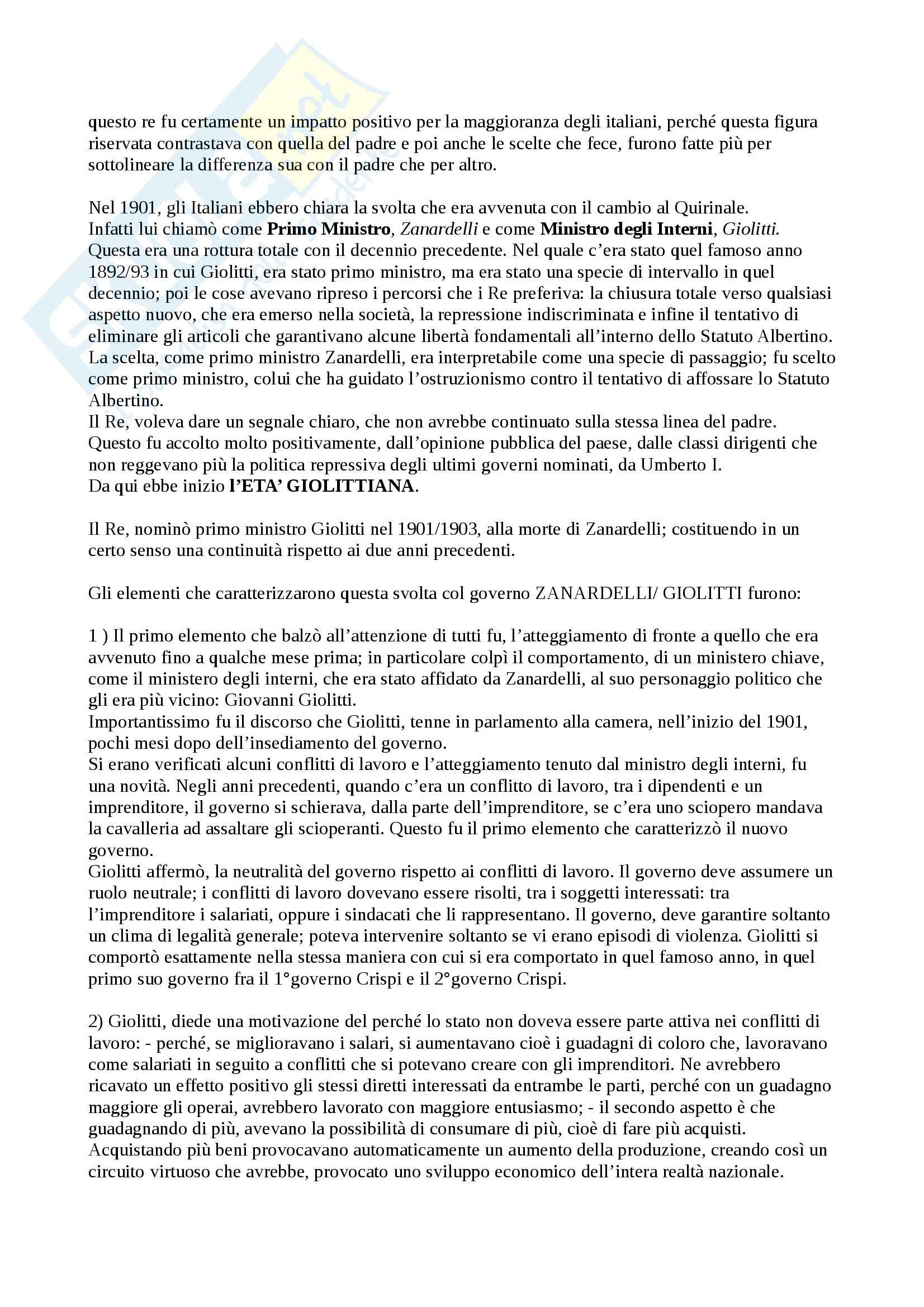 Riassunto esame Storia Contemporanea, prof. Amato Pag. 61