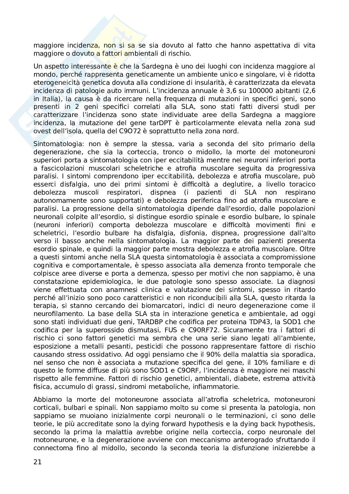 Appunti sulle lezioni di Farmacoterapia 2 sulle malattie neurodegenerative e immunisoppressione Pag. 21