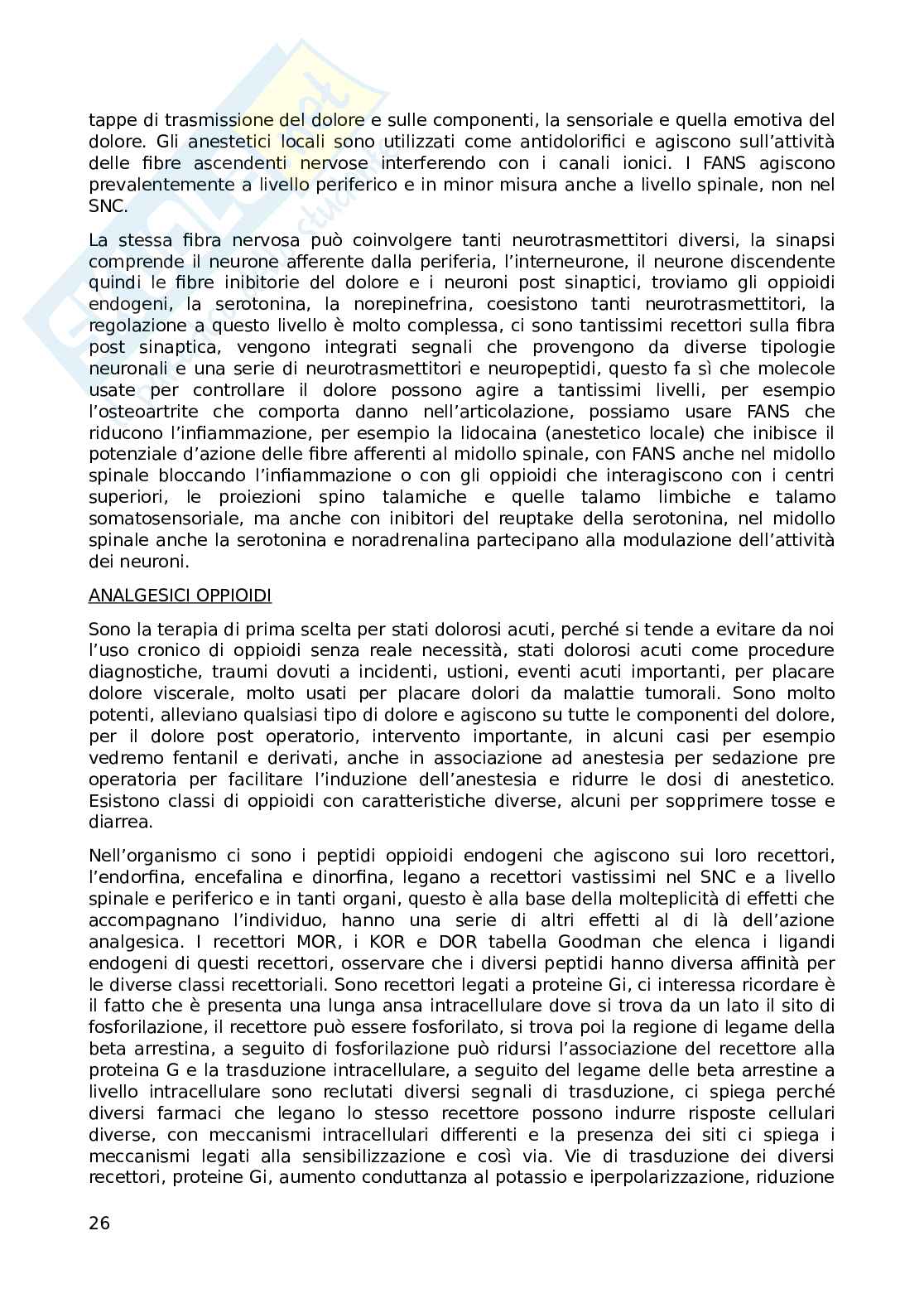 Appunti sulle lezioni di Farmacoterapia 2 sulle malattie neurodegenerative e immunisoppressione Pag. 26