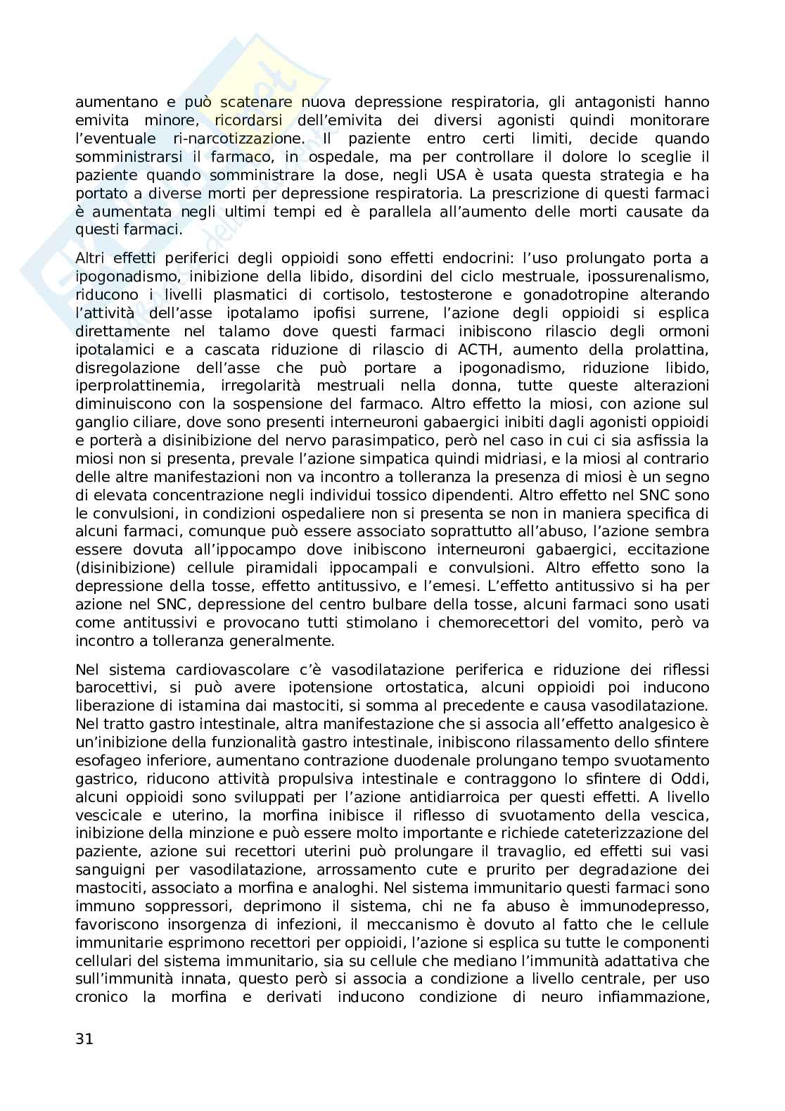 Appunti sulle lezioni di Farmacoterapia 2 sulle malattie neurodegenerative e immunisoppressione Pag. 31