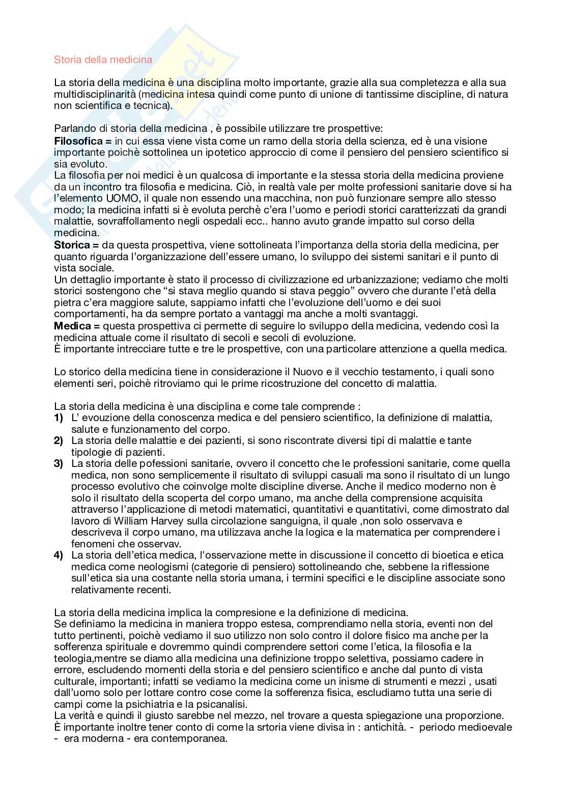 Storia della medicina Pag. 1