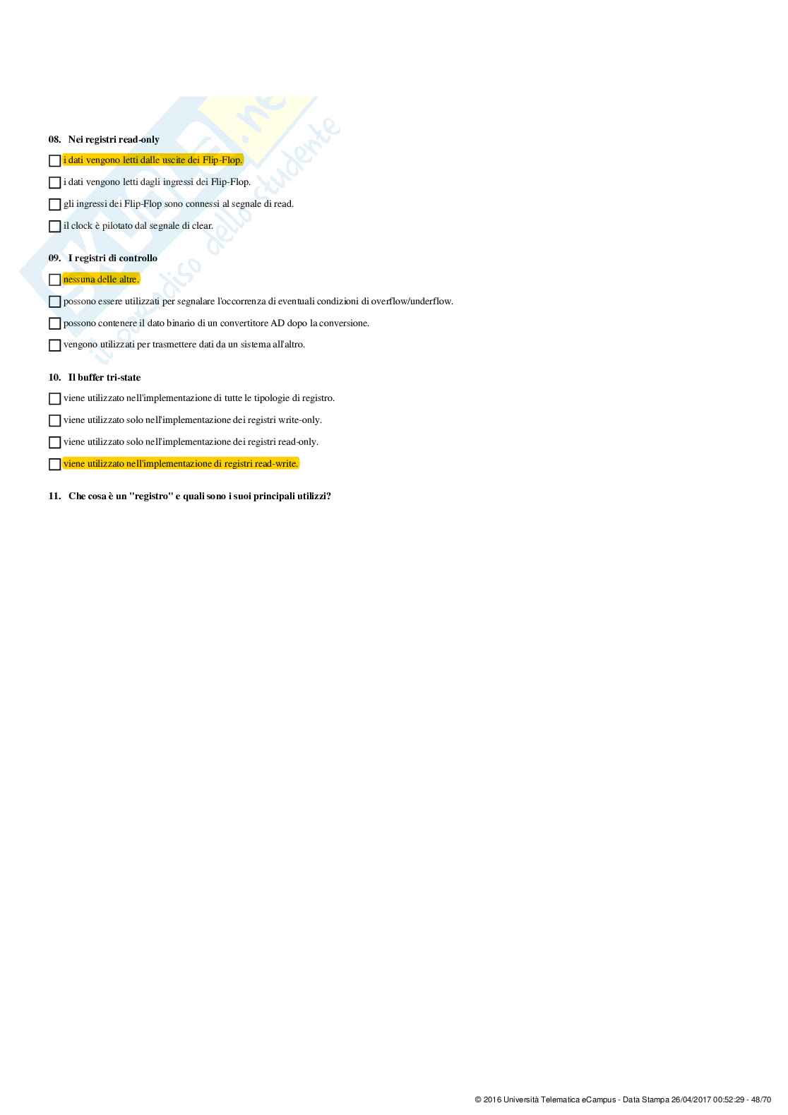 Paniere Elettronica dei sistemi digitali Pag. 46