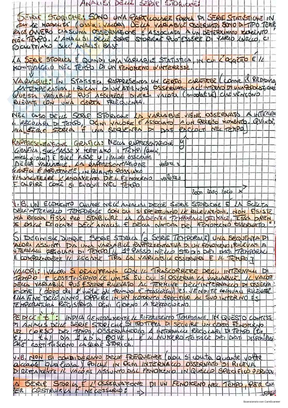 Appunti completi di Metodi statici per il management- ottimi per preparare l'esame Pag. 1