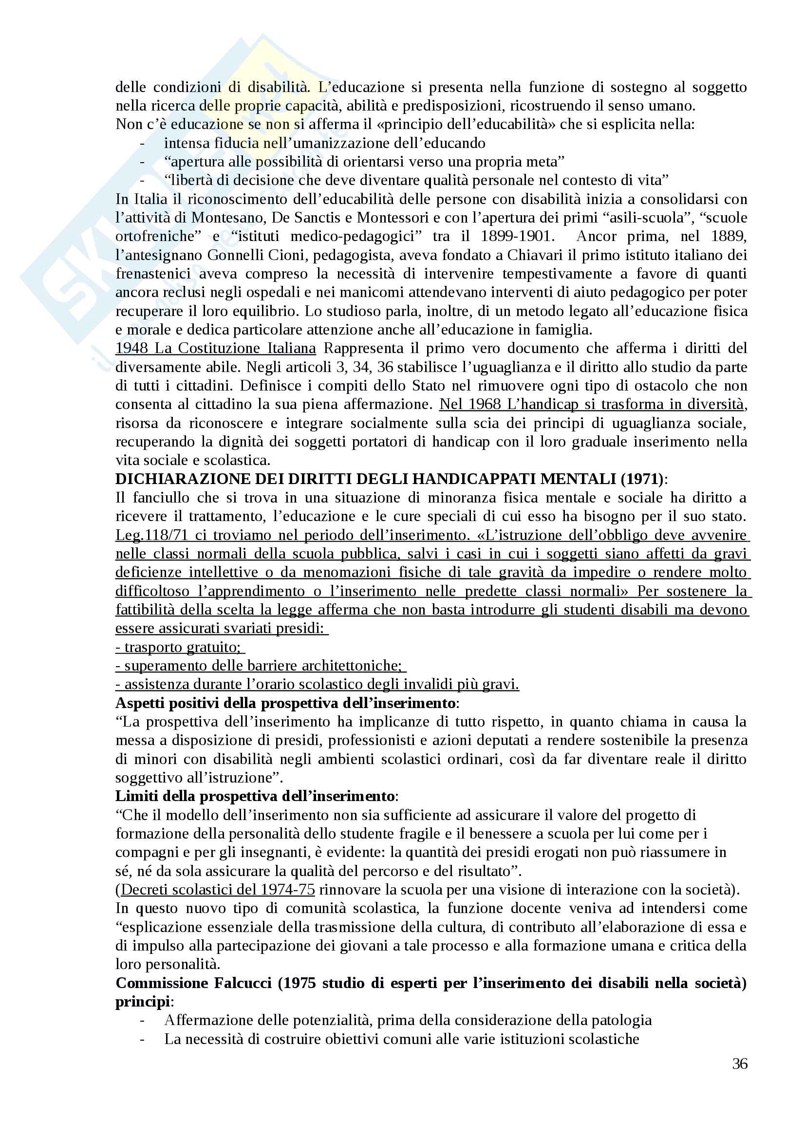 Metodologia della ricerca didattica ed elementi di pedagogia speciale Pag. 36