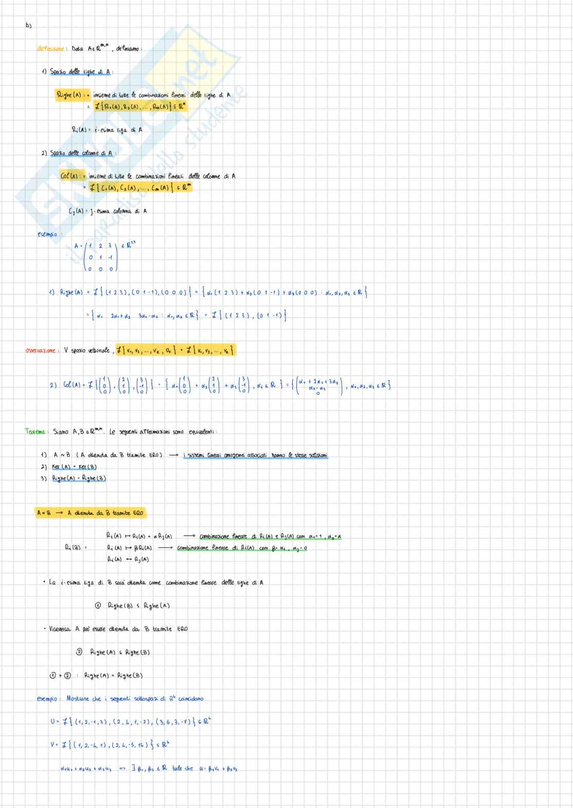 Algebra lineare e geometria - Appunti Pag. 36