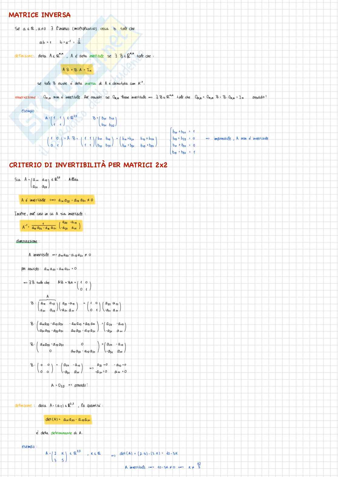 Algebra lineare e geometria - Appunti Pag. 6