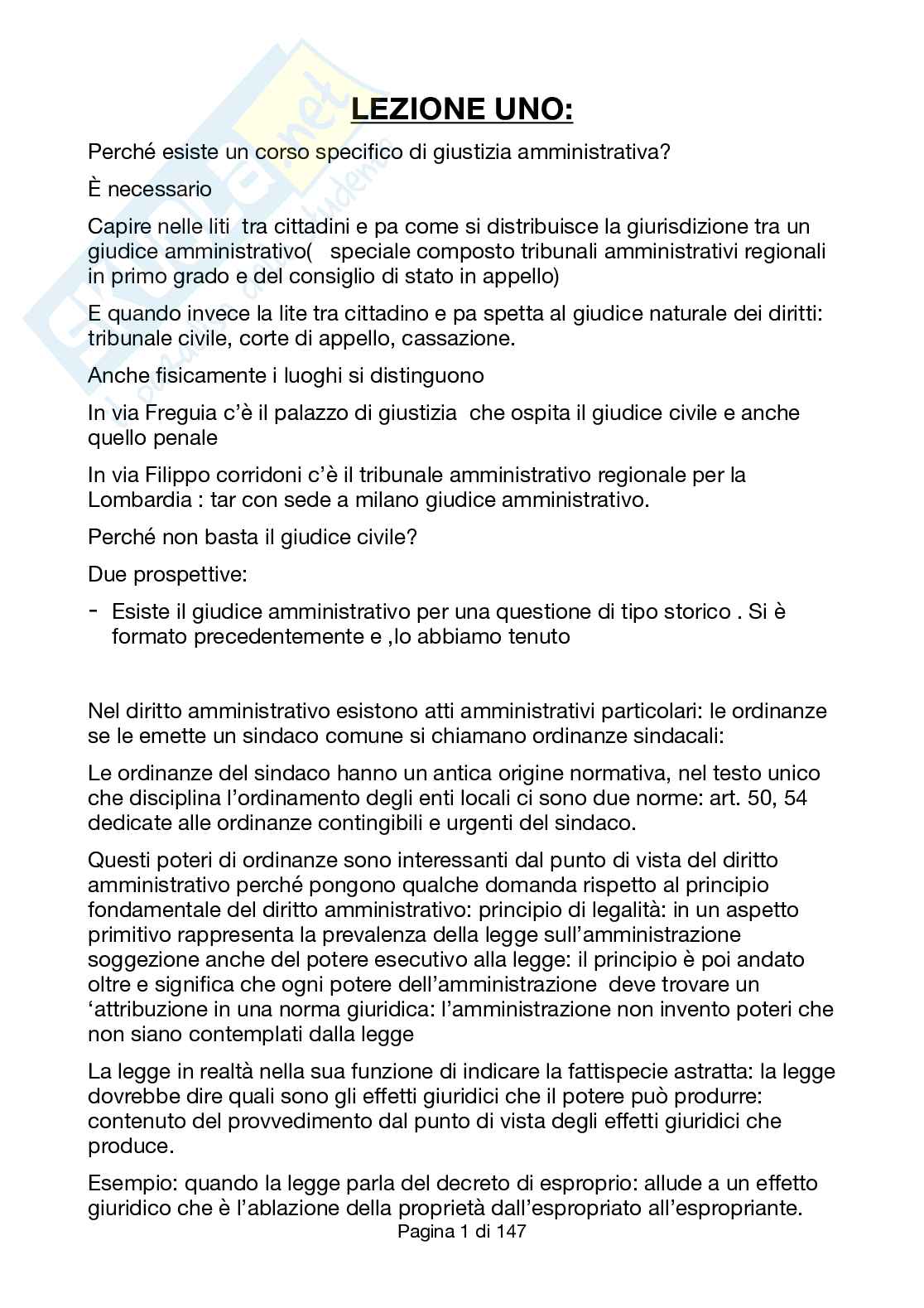 Elementi di giustizia amministrativa  Pag. 1