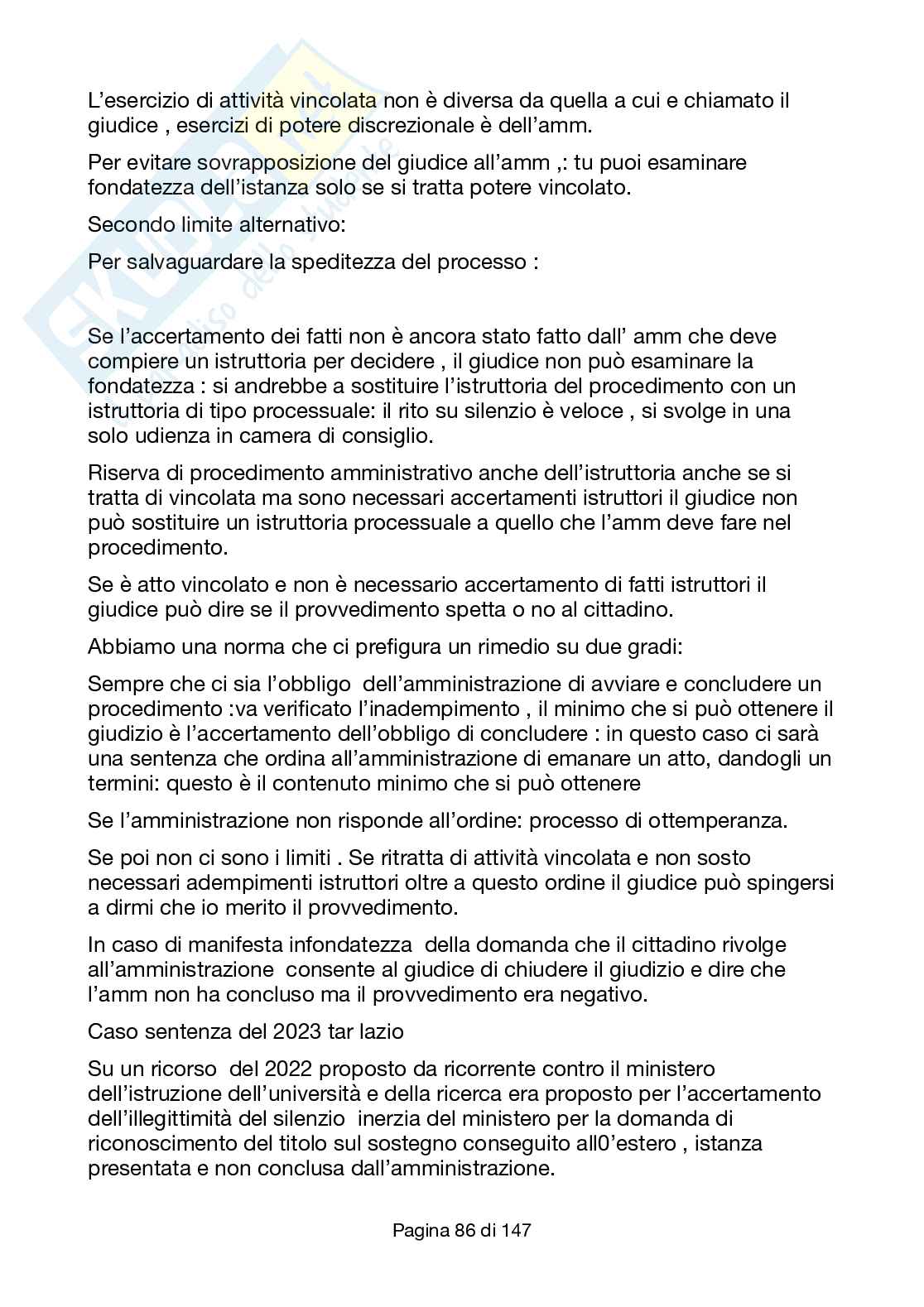 Elementi di giustizia amministrativa  Pag. 86
