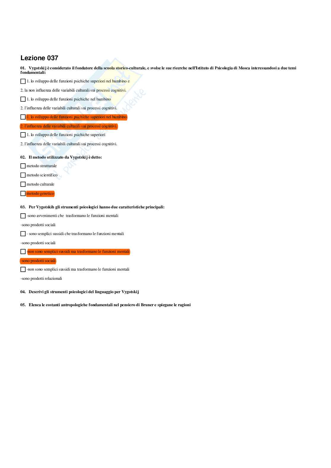 Paniere Fondamenti pedagogici per l'infanzia 0-3 anni - Risposte multiple - aggiornato (2026) Pag. 41